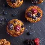 High Protein Muffins with Berries and Hidden Veggies