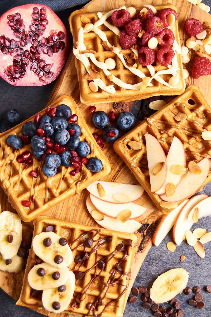 Buttermilk Sourdough Waffles with Protein and Whole Wheat