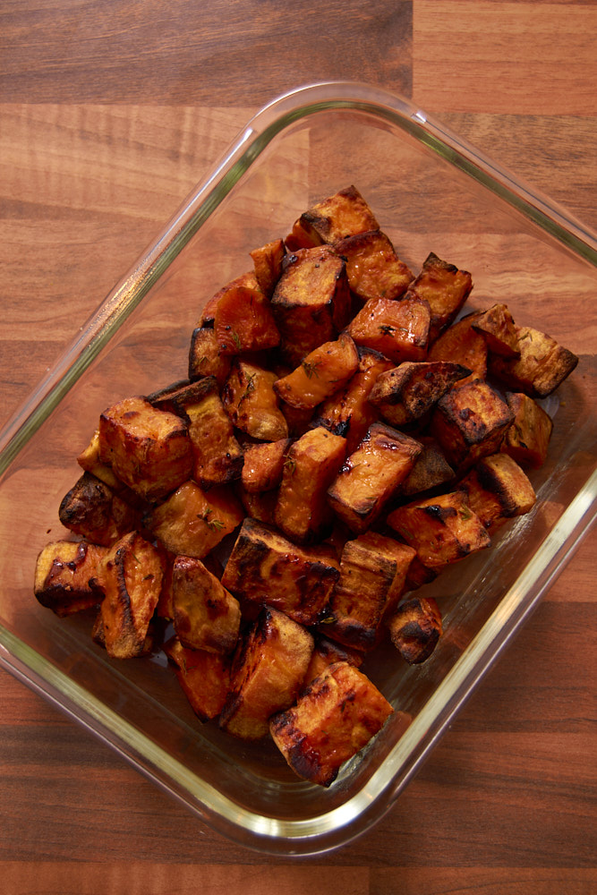 Sweet Potato Grape Salad with Goats Cheese_Roasted Sweet Potatoes