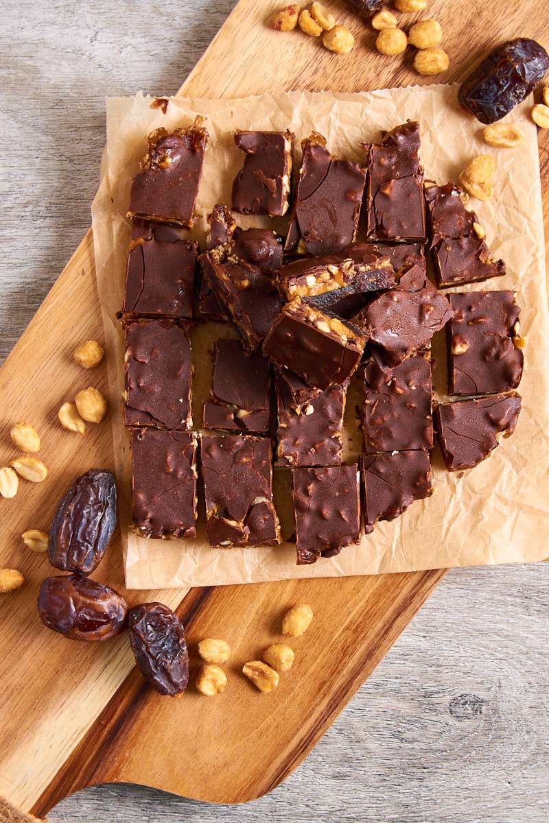 Date Peanut Chocolate Bark