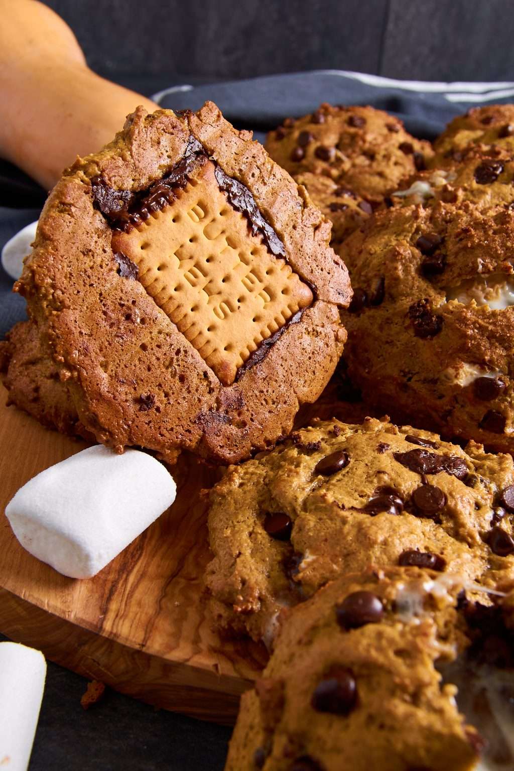 Sourdough Pumpkin S’mores Cookies