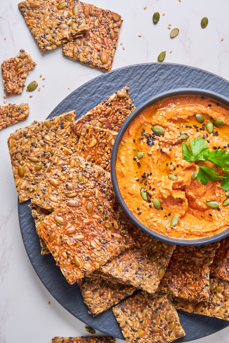 Seeded Protein Crackers with Sourdough Discard