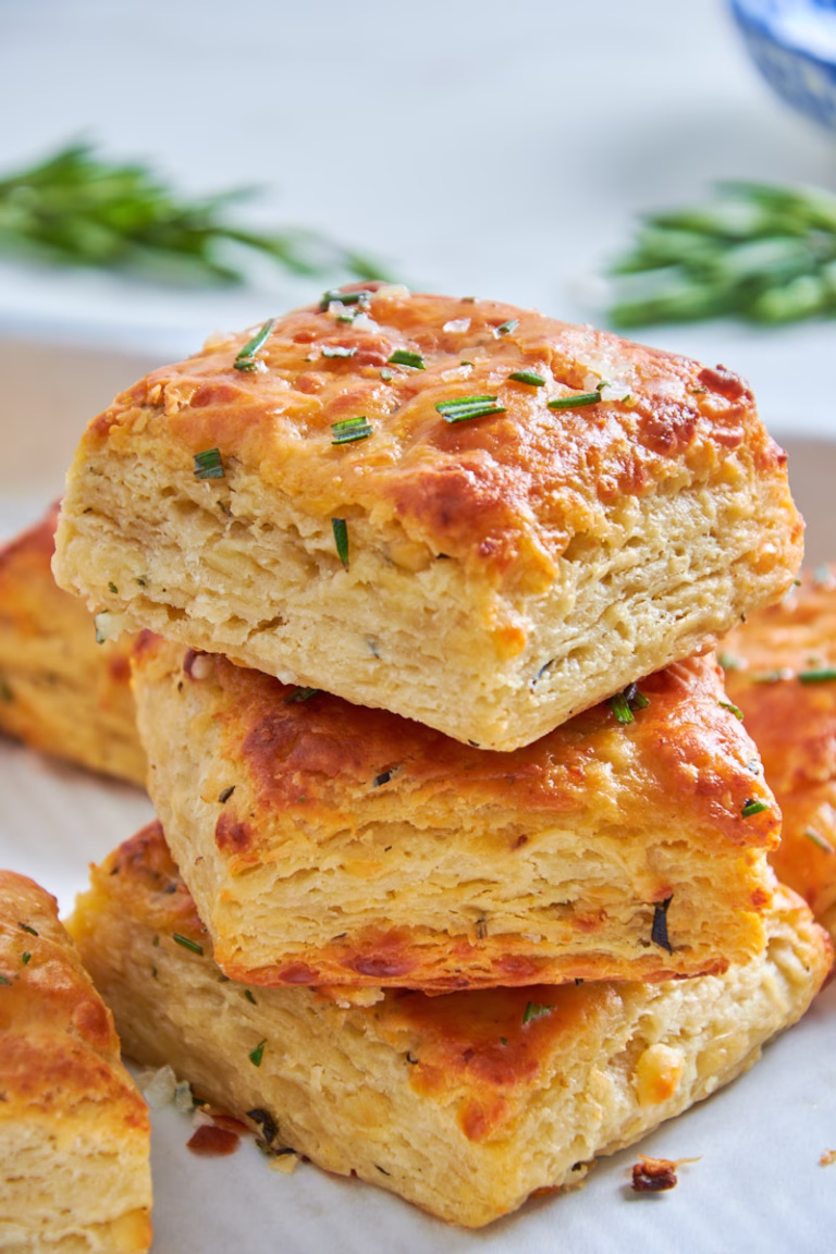 Buttery Flaky Protein Sourdough Cheese Biscuits