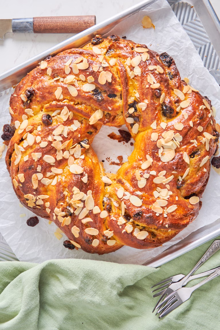 High-Protein Sourdough Marzipan Wreath