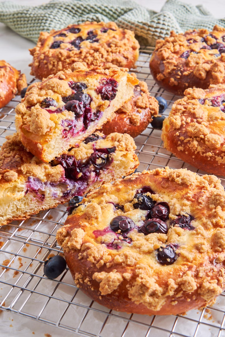 Sourdough Blueberry Cheesecake Danishes with Protein